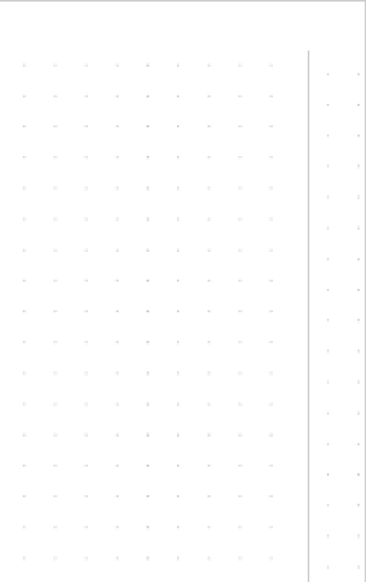 The right margin before: a strip of dots and a stray line past the second column.